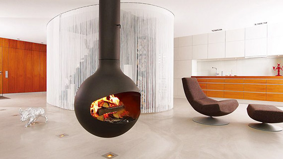 Focolare moderno, design Bathyscafocus - Caminetti Carfagna