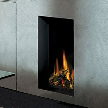 Trimline Fires 38 Front - Caminetto a Gas incassato con leggera cornice filo muro