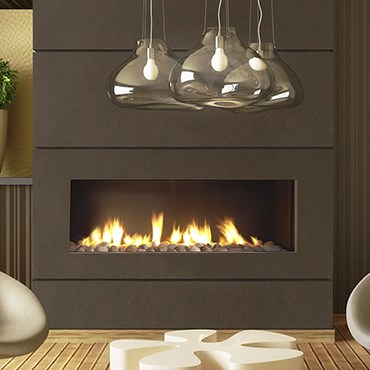 Trimline Fires 120 Front - Caminetto a Gas senza cornice per installazioni a filo muro