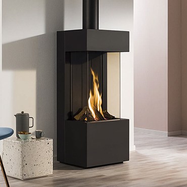 Trimline Fires 38 Freestanding stufa-camino a gas compatta adatta anche a piccoli ambienti