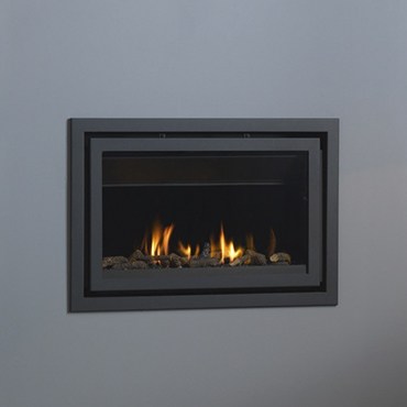 Trimline Fires 70 Slim Line Front - Caminetto a Gas sottile, profondo solo 15,5 cm 