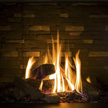 Camino a gas Trimline Fires 83 Front fiamma realistica come quella di un vero camino a legna
