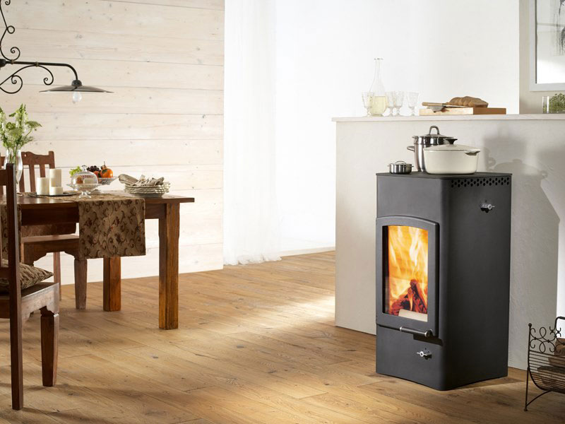 Lucy Cook, stufa a legna doppia funzione: cucina + riscaldamento - Austroflamm