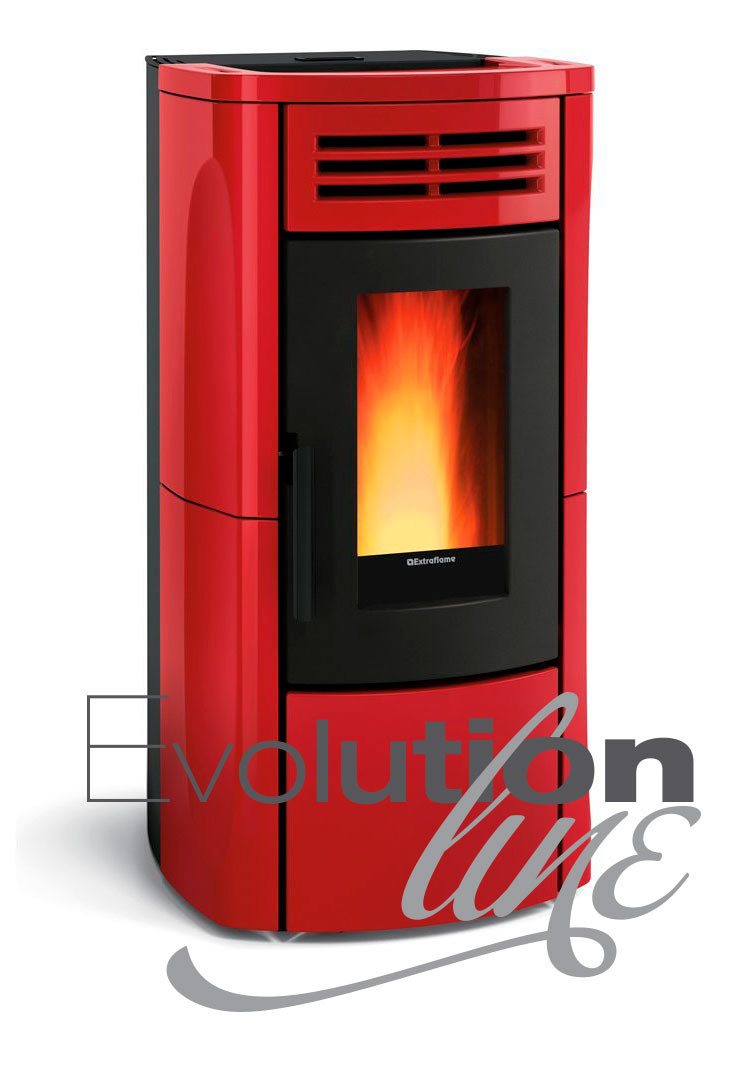 Stufa a pellet Terry Plus potente, ermetica, sicura e autopulente. Evolution Line La Nordica Extraflame 