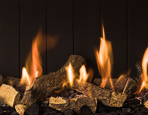 Pezzi di legno in ceramica per un fuoco naturale - Camini a gas Caminetti Carfagna