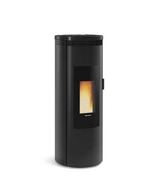 Amika colore Nero stufa a pellet ventilata La Nordica Extraflame Caminetti Carfagna