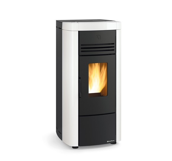 Angela SP Plus colore Bianco stufa a pellet ermetica La Nordica Extraflame Evolution Line Caminetti Carfagna