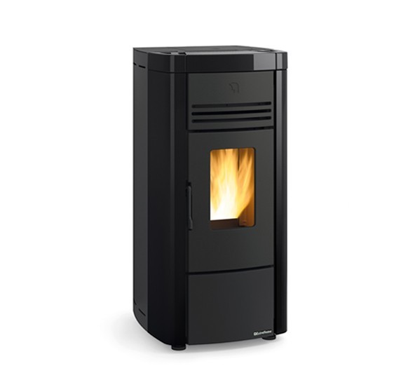 Angela SP Plus colore Nero stufa a pellet ermetica La Nordica Extraflame Evolution Line Caminetti Carfagna