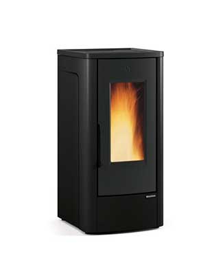 Dahiana colore Nero stufa a pellet ventilata La Nordica Extraflame Caminetti Carfagna