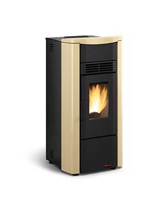 Giusy Evo colore Pergamena stufa a pellet ventilata La Nordica Extraflame Caminetti Carfagna