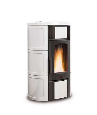 Iside Idro colore Bianco Termostufa a pellet ventilata La Nordica Extraflame Caminetti Carfagna