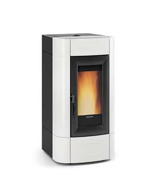 Isidora Idro H16 colore Bianco Termostufa a pellet ermetica La Nordica Extraflame Caminetti Carfagna