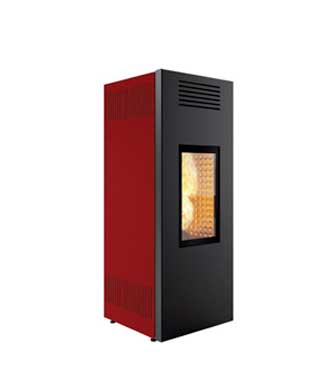Noir MW Idro colore Rosso termostufe a pellet Caminetti Montegrappa Caminetti Carfagna