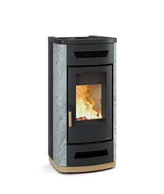 Oriana colore Pietra Naturale stufa a legna ad aria La Nordica Extraflame Evolution Line Caminetti Carfagna