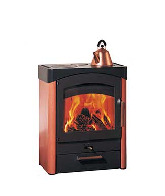 Pallas arancio stufa a legna ad aria Austroflamm Caminetti Carfagna