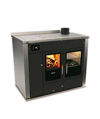Modello inox termocucina STP a legna ad acqua Rizzoli Cucine Caminetti Carfagna