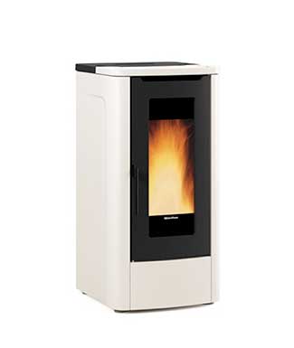 Teorema colore Avorio stufa a pellet ventilata La Nordica Extraflame Caminetti Carfagna