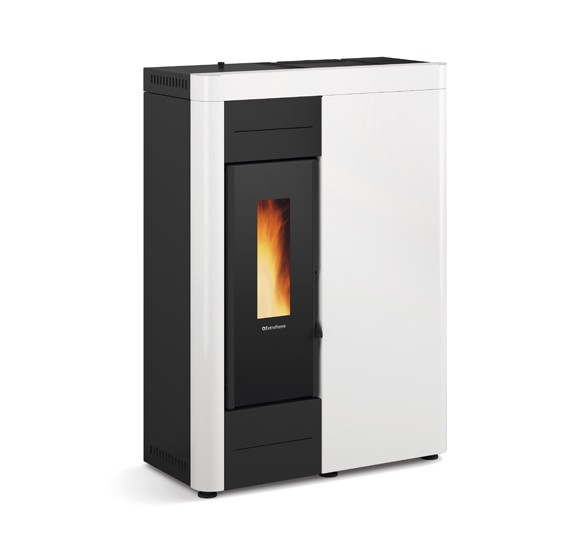 Virna Idro colore Bianco termostufa a pellet La Nordica Extraflame Caminetti Carfagna