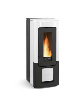 Wendy colore Bianco stufa a pellet ermetica La Nordica Extraflame Caminetti Carfagna